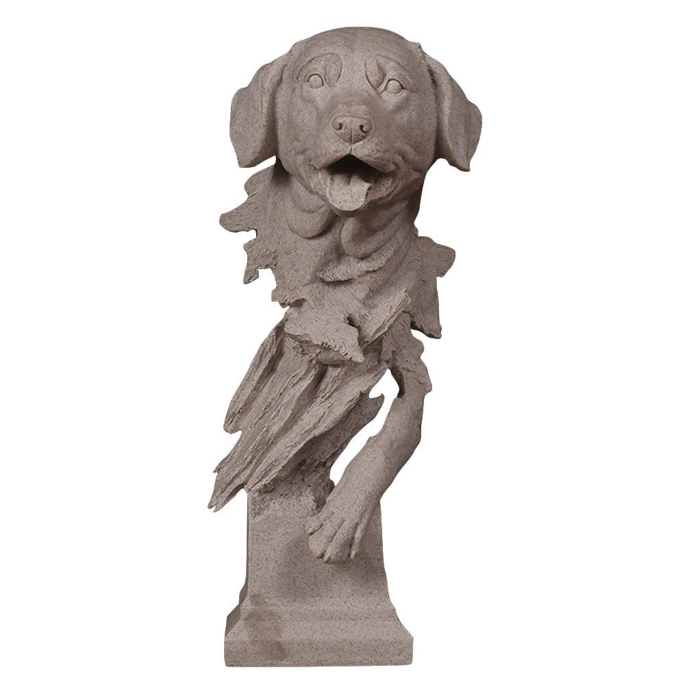 Grande statue de tête de chien Feng Shui, cadeau d'affaires élégant - 6