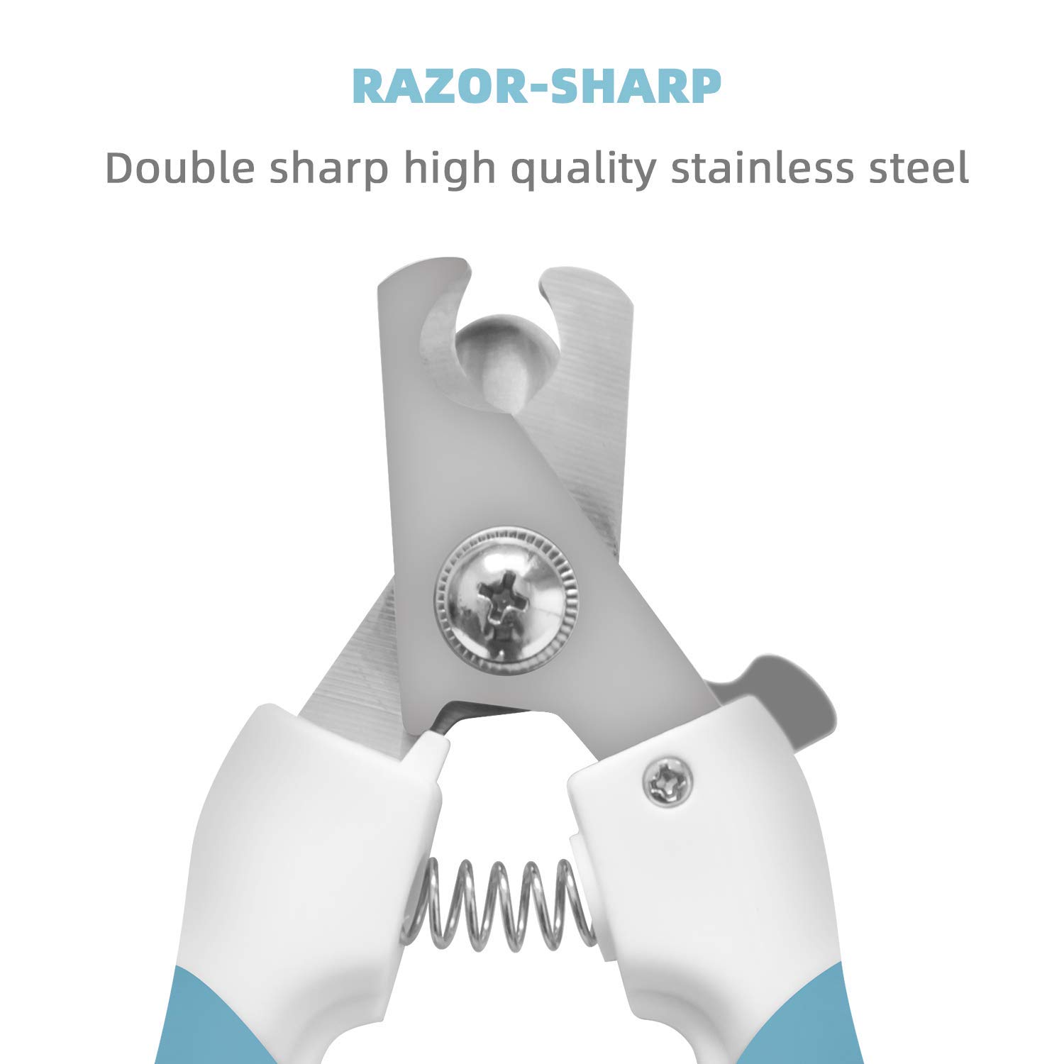 Pet Nail Clippers Dog Paw Scissors Cat Claw Trimmers with Safety Guard to Avoid Over Cutting, Free Nail File - Image 3