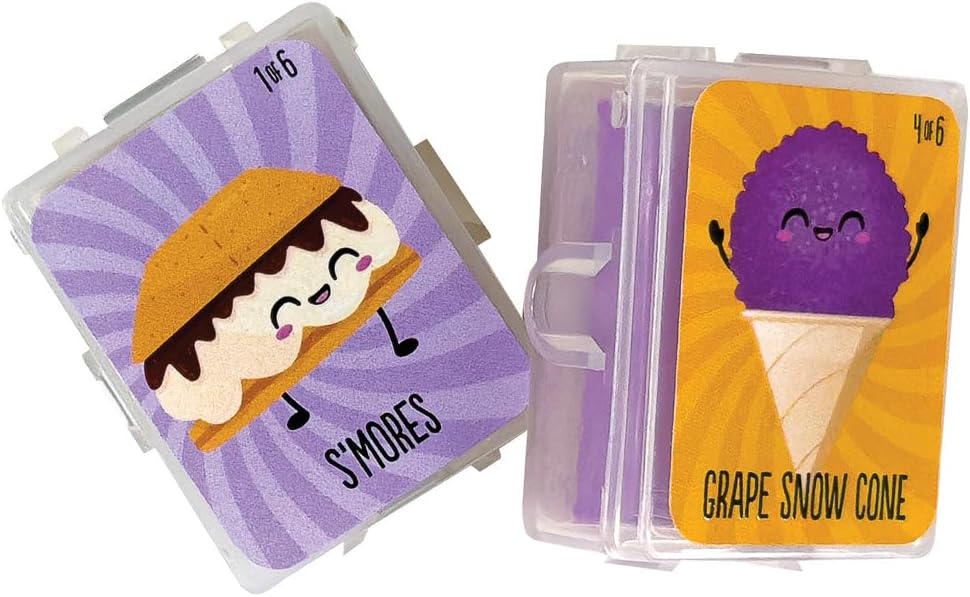 Raymond Geddes Link Up Scented Kneaded Erasers (Series Three - 36 Pieces) - 6 Moldable Eraser Designs with Snap Case - Fun Puzzle Kids Erasers