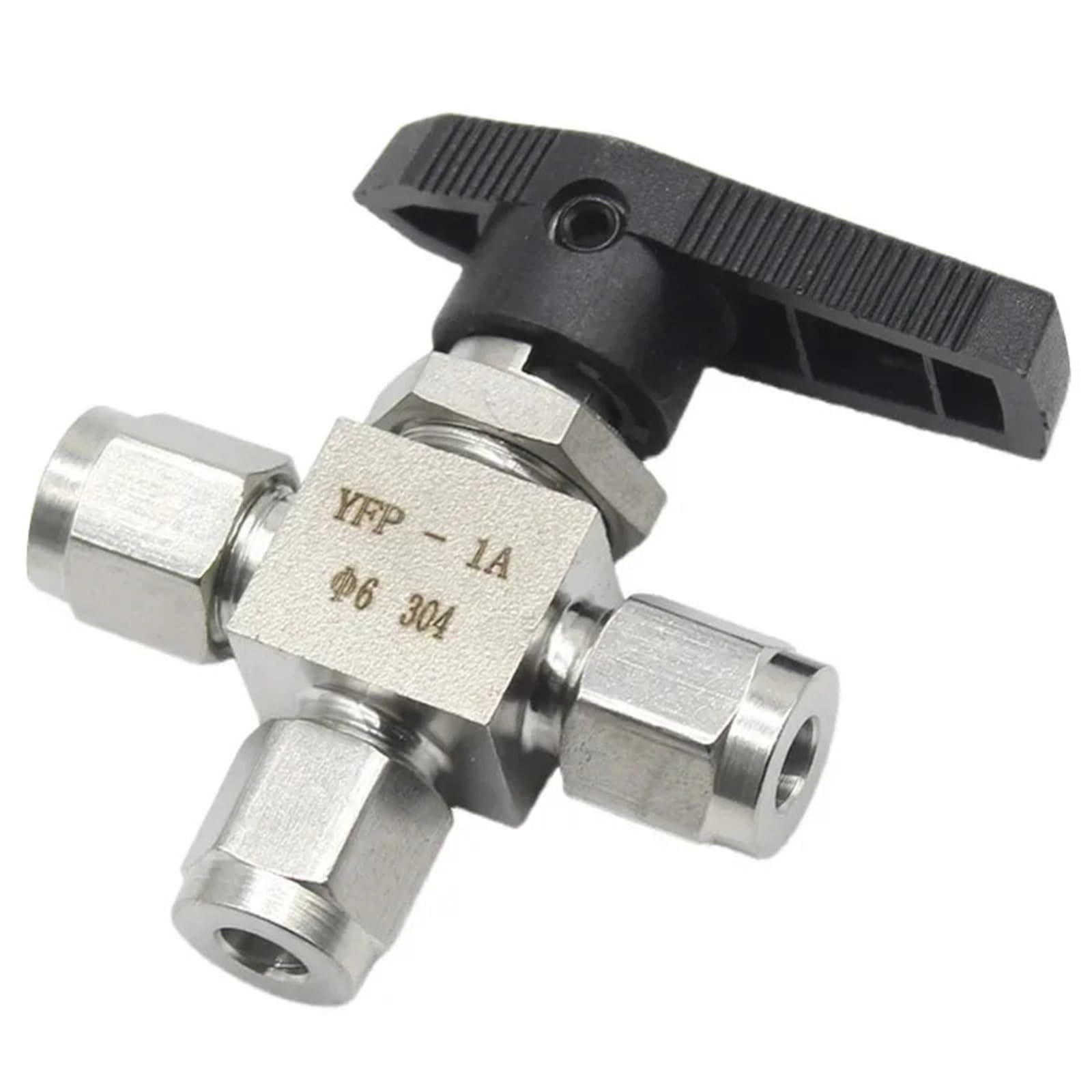 3-drożny zawór kulowy ze stali nierdzewnej 304 ze stali nierdzewnej 1/8'' 1/4'' 3/8'' 1/2'' 3/4'' rura OD SS304 (1/2 cala)
