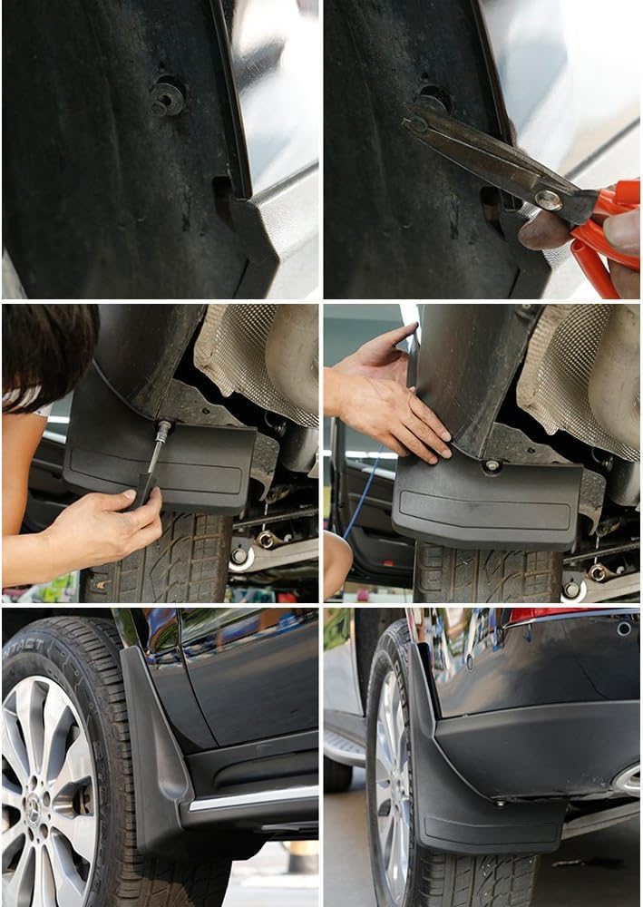 4Pcs Car Mud Flaps Splash Guard Fender Mudguard Compatible with Mercedes-Benz GLA 45 AMG/GLA AMG Line 2015-2020