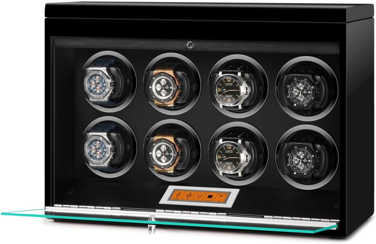Automatic 8 slot Watch Winder Box For Rolex Watches Display case