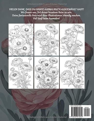 Großdruck Ranunkeln Malbuch für Erwachsene: Großdruck Ranunkeln Malvorlagen Für Erwachsene Blumen Fe