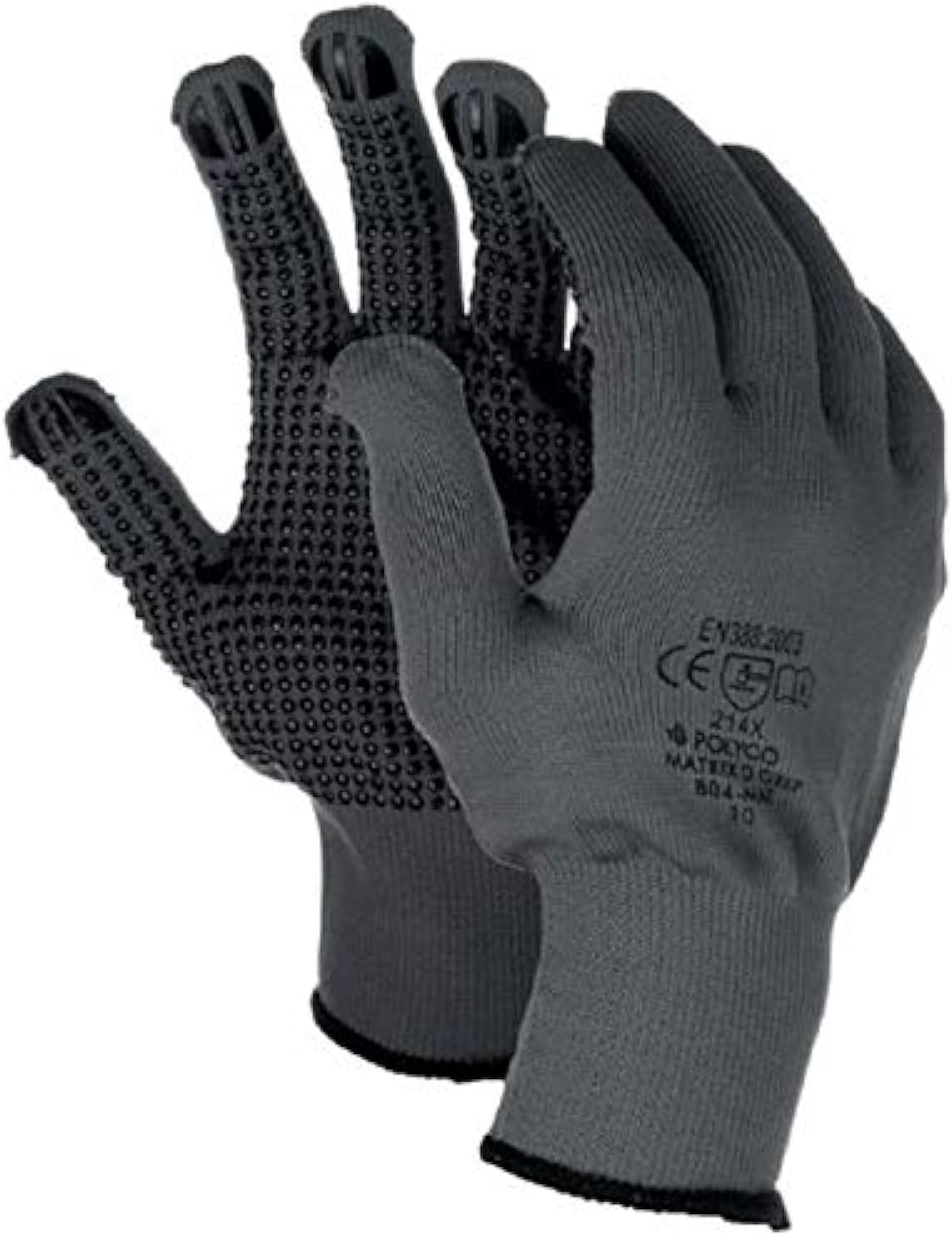 Polyco Matrix D Grip Gloves, Grey, Size Small (7) - Pack of 12