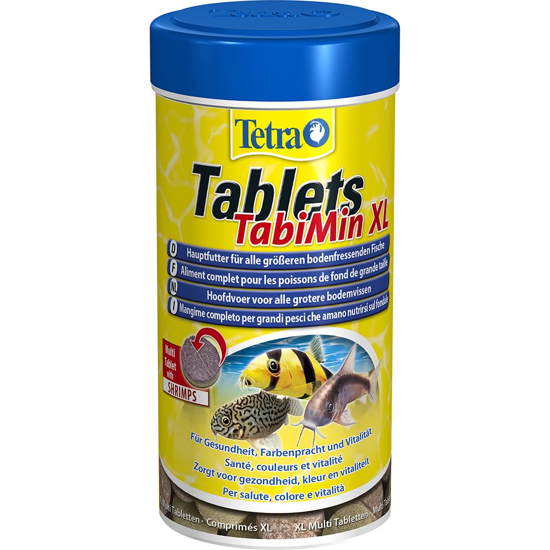 Tetra Tablets TabiMin XL - Alimento en pastillas para todos los peces de fondo grandes, lata con 133 pastillas