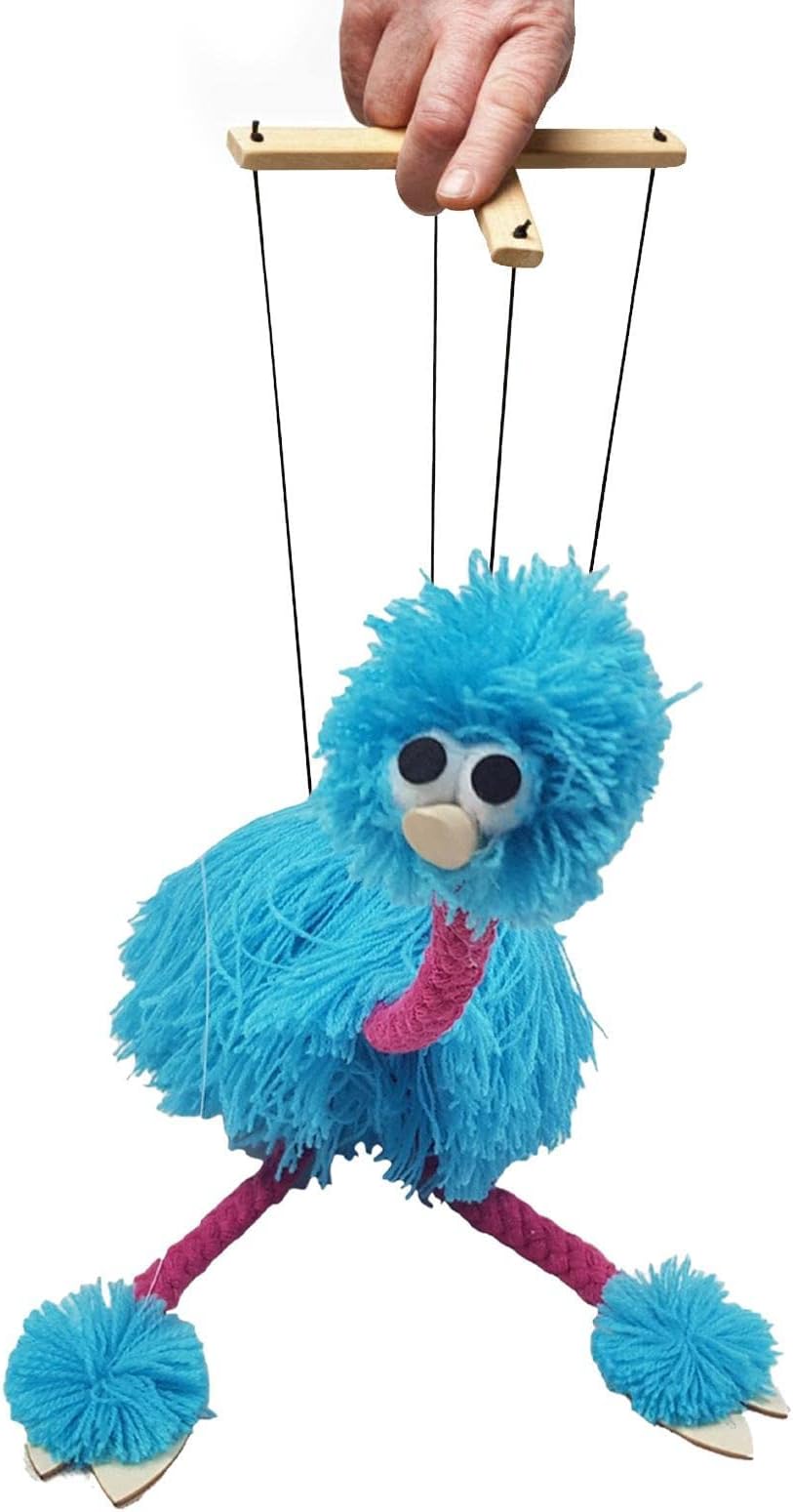 Ostrich Puppet Strings, Funny Interactive Bird Puppet, Handmade Ostrich Marionette Puppets String Doll Parent-Child Interactive Educational Props For Children Kids