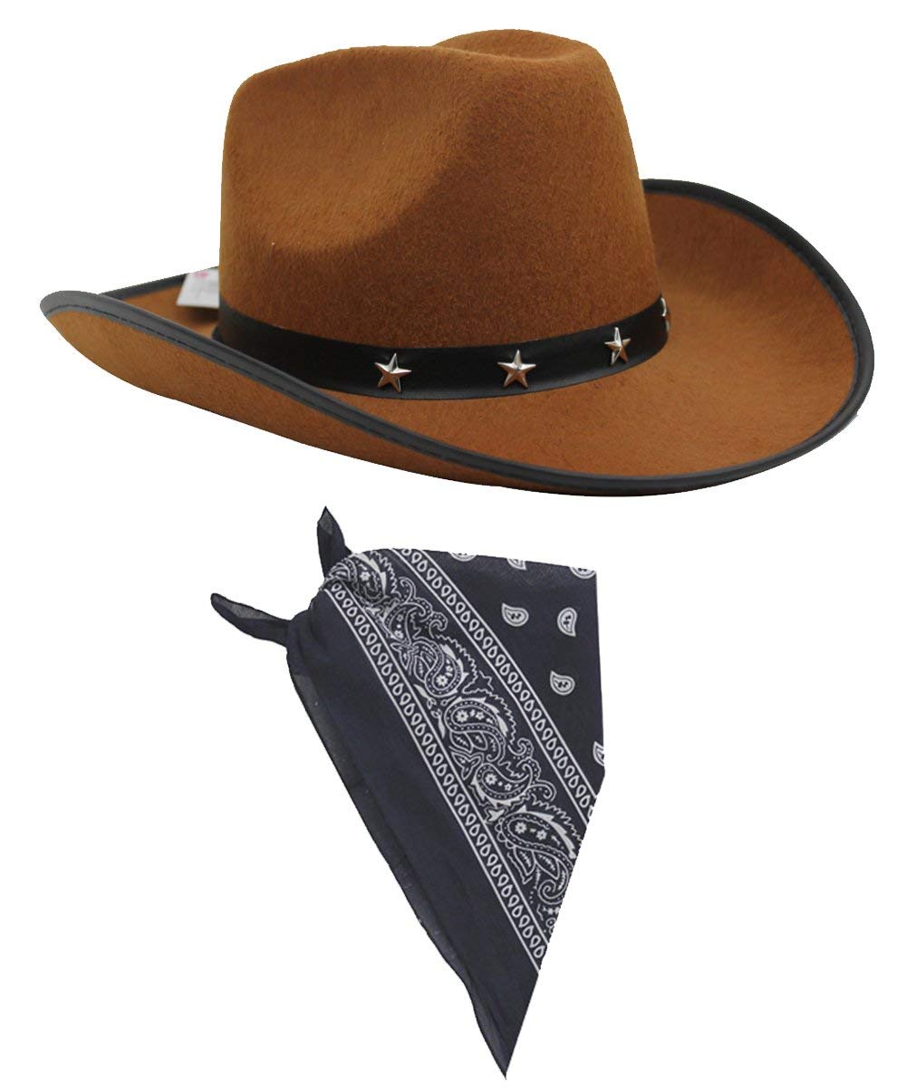 Buy ILOVEFANCYDRESS COWBOY FANCY DRESS ACCESSORY SET COSTUME BROWN STAR