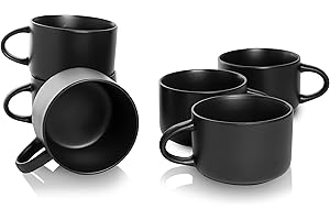 10 Strawberry Street Wazee Oversized Matte Black Coffee Mug