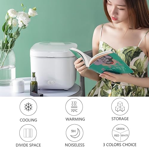 Miniatura 1 de PALTIER Skincare Fridge - Mini refrigerador y calentador para maquillaje rojo