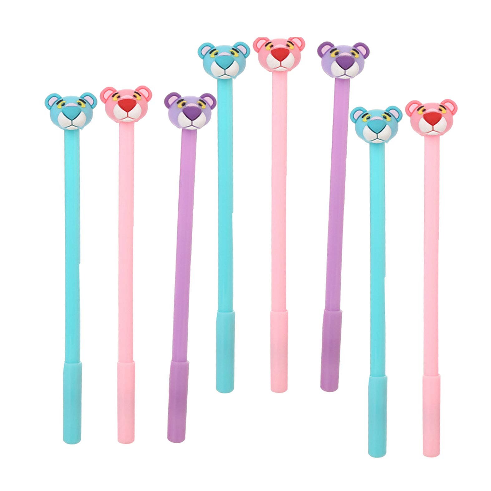 Fashion Cute Colorful Kawaii Lovely Colorful Animal Tiger Gel Ball Pens Office School Supply Stationery Pen(8PCS)