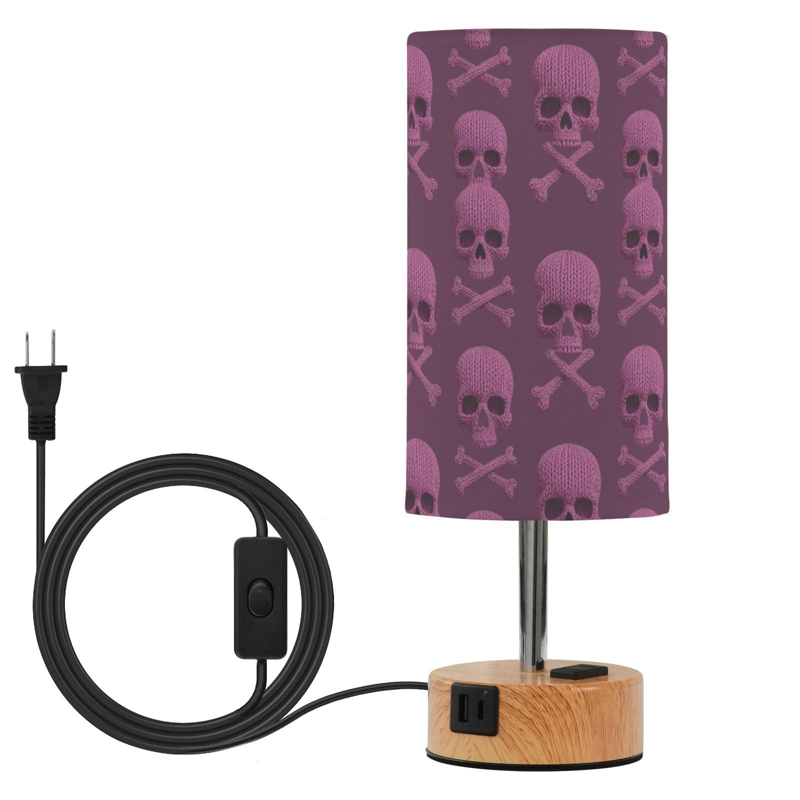 Yuiboo Dotykowe lampy stołowe z portami USB C+A, lampka nocna