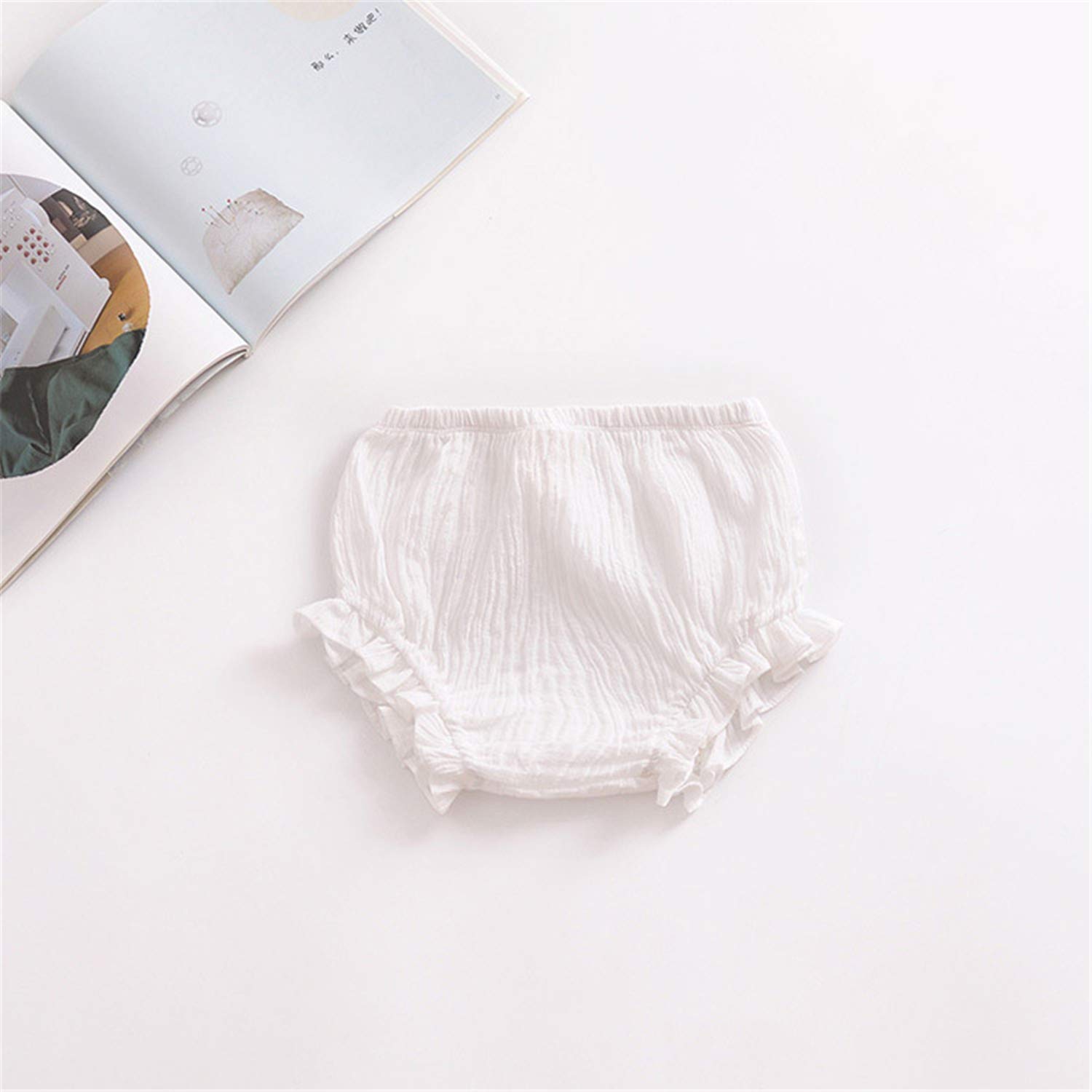 HASAKI Juego de 2 piezas de ropa interior de lino para bebés recién nacidos, niñas y niños
