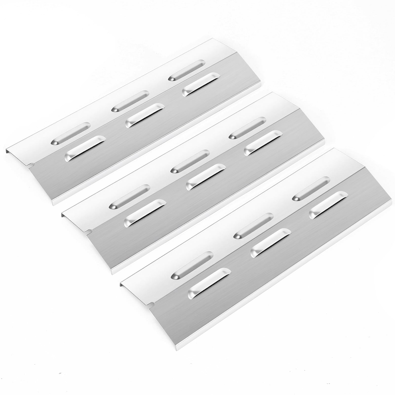 GFTIME Lot de 3 Cache-brûleurs universels en Acier Inoxydable 39,5 x 12,5 cm pour Enders Kansas 3 & 4, Landmann Triton 3.1, Landmann Avalon, Campingaz Woody 3 LX, Landmann 12739