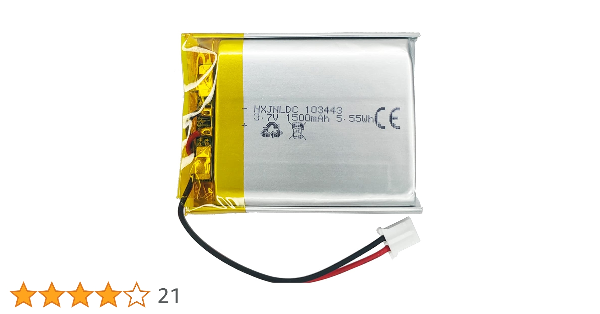 Amazon | DC 3.7V 1500mah 103443 充電可能リチウムポリマー電池