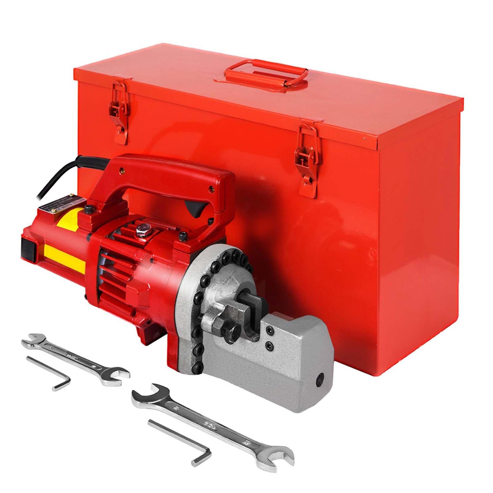 DPLWJPP Electric Hydraulic Rebar Cutter Portable Steel Rebar Cutting Tool Hydraulic Rebar Shear Cutting Handheld Cutting for 4-20mm Diameter Hydraulic Steel Bar Cutter Red