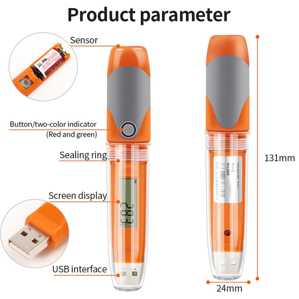 RC-51H Rejestrator temperatury i wilgotności USB z funkcją rejestrowania wysokich danych