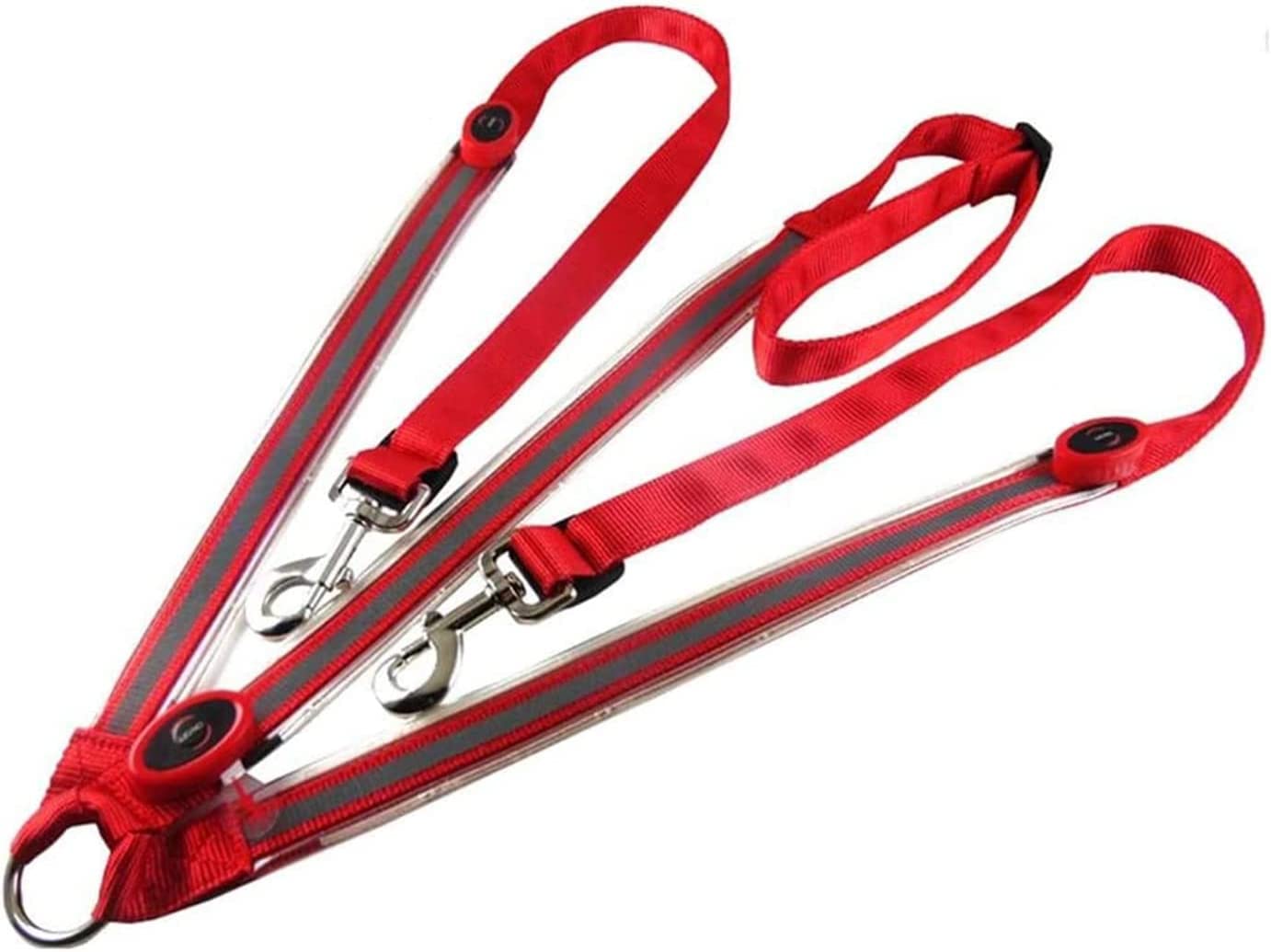 Luminous Equestrian Breast Strap, LED Adjustable Horse Breastplate and Horse Tack Accessories (Red strap, Red light)