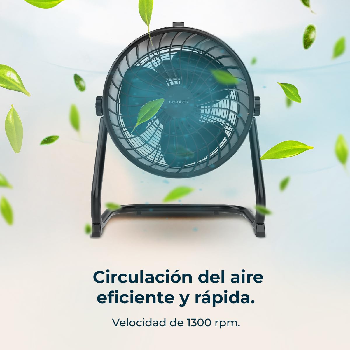 Cecotec Ventilador de Suelo Industrial Proindustry Flowcannon. 140W, Carcasa Metálica, 3 Velocidades, 1300Rpm, Flujo de Aire 4800m³/h, Rejilla De Protección, Diseño Estable, Inclinación Ajustable