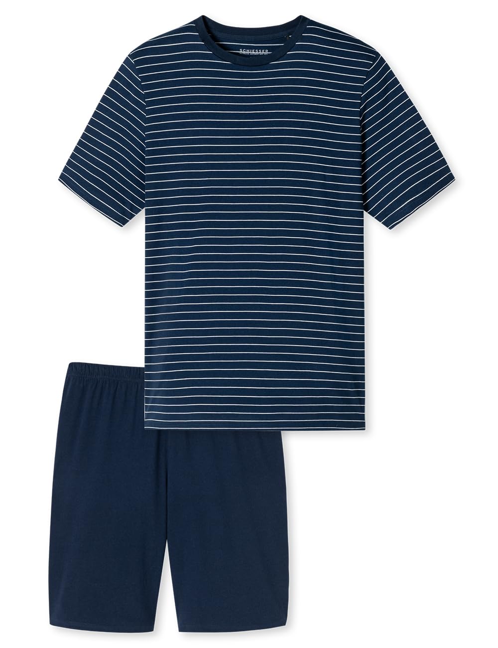 Schiesser Piżama krótka okrągły dekolt - zestaw Nightwear, Admiral_182198, 50
