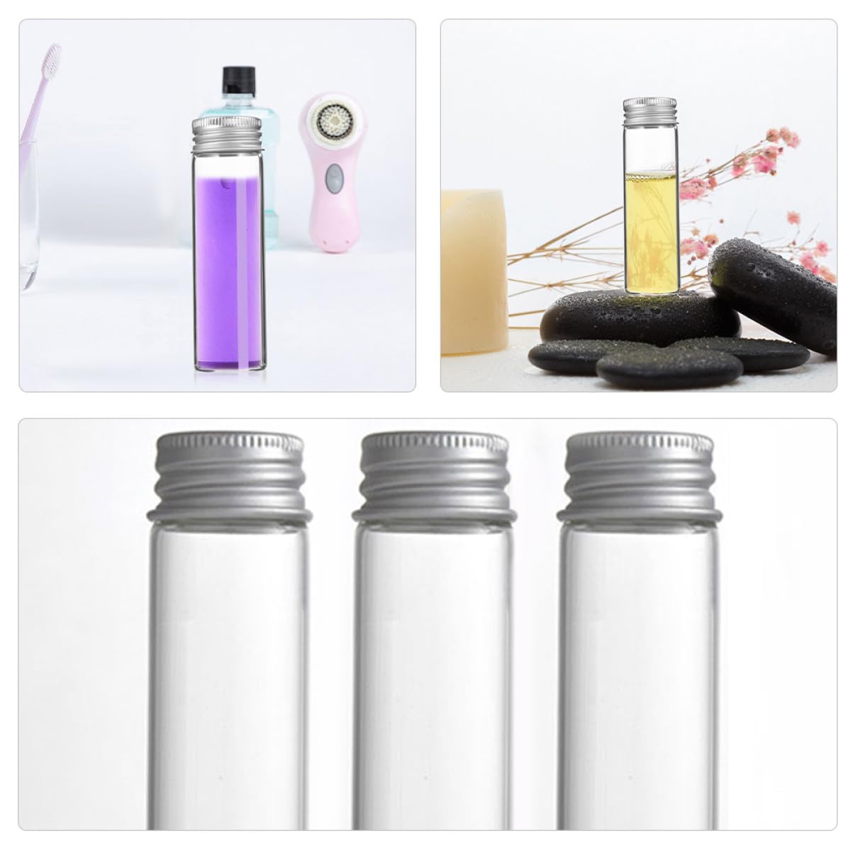 SOIMISS 30piezas Frascos De Especias De Frascos De Muestras Botellas Pequeñas Para Laboratorio Tubos De Ensayo Para Guardar Mensajes y Muestras