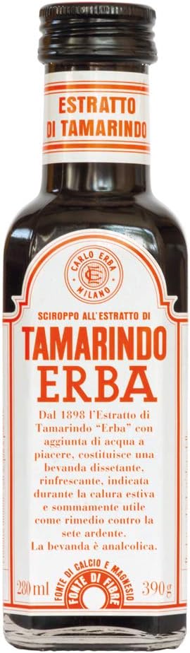 Tassoni: "Tamarindo Erba" Tamarind Extract Syrup (1 Bottle, 287 Ml - 9.46us Fl Oz) [ Italian Import ]