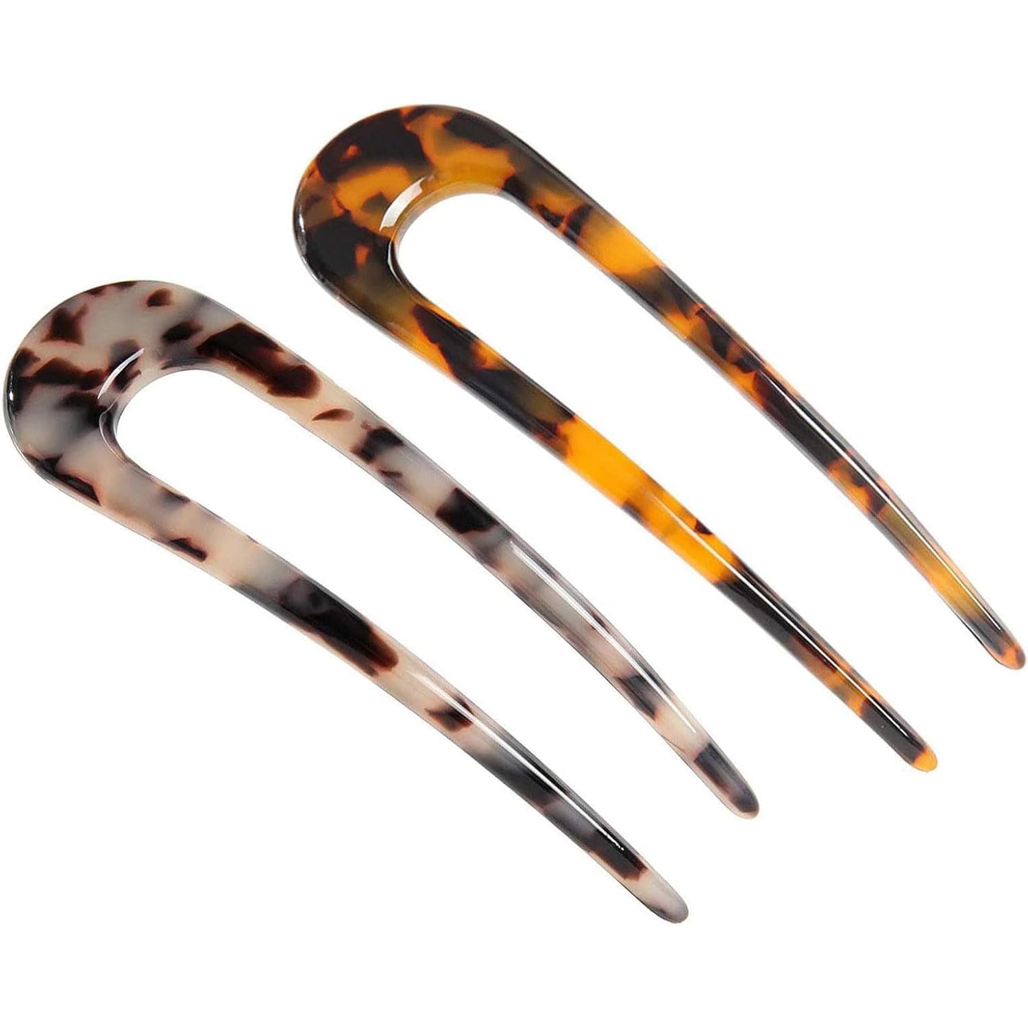 2 Pack Hair Pins for Women French Pins for Thick Hair French Twist Hair Pin U Shaped Chignon Pins