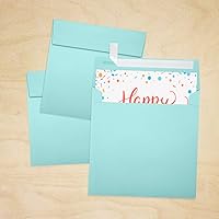 Vista 54 de LUXPaper Sobres de invitación cuadrados Despegar y prensar 8 x 8 pulgadas Natural Texto de 70 libras 50