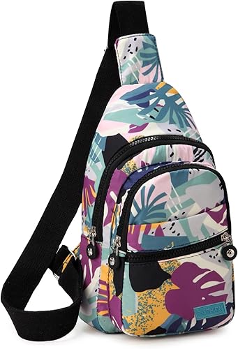 Miniatura 10 de EVANCARY Bolso bandolera pequeño para mujeres y hombres, mochila bandolera para viajes, al aire libre, senderismo Gris profundo