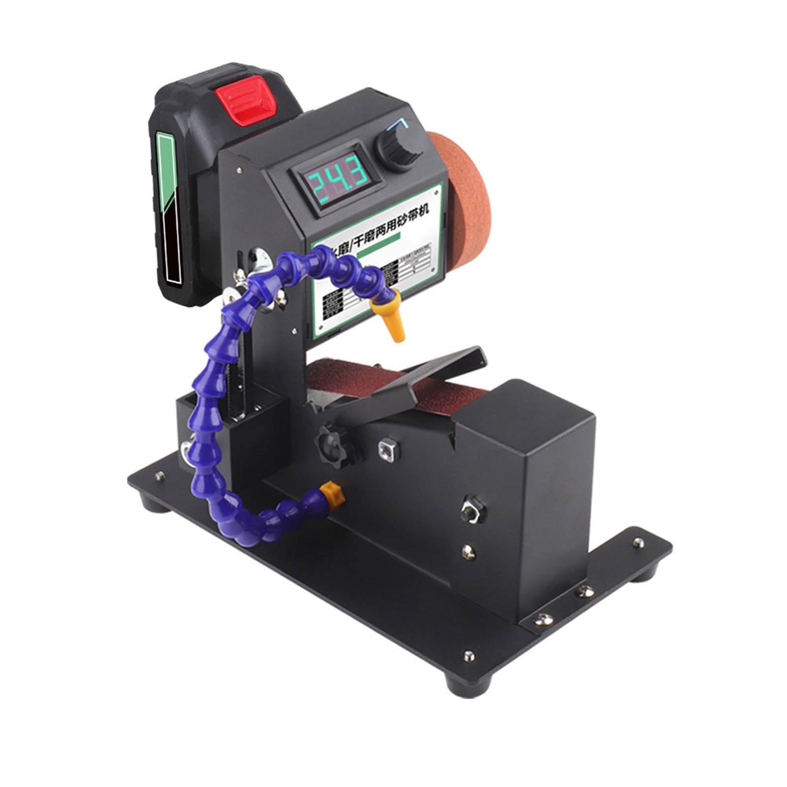 Mini Piła Stołowa Polerka Lapidarna Do Kamienia,Tokarka Stołowa 350 W Piła Do Kamienia Lapidarna Polerka Buforowa,Mini Piła Stołowa Polerka Do Wyrobu Biżuterii Do Cięcia,Szlifowania,Grawerowania
