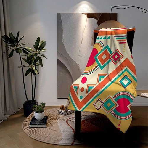 Miniatura 3 de Desk Blanket for Work Bohemian Tribal Doodle Pattern Creative Mantas Personalizadas Sofa, Couch, Bedroom 30inch X 40inch