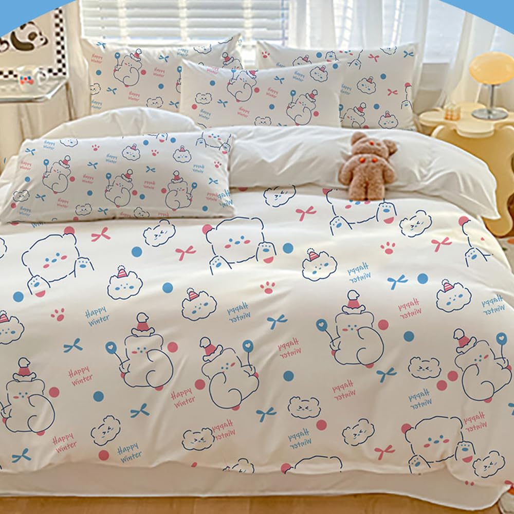 4Pcs Disposable Bed Sheets Set for Travel Hotel Portable Non-Woven Quilt Cover Pillow Case King Size White King