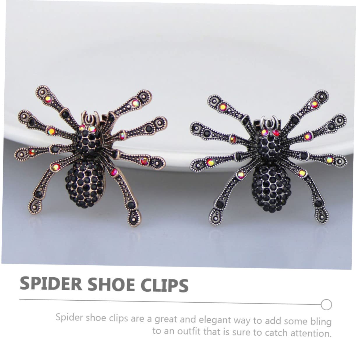 4paia Clip Decorative Per Scarpe Forma Di Ragno Accessori Staccabili Per Scarpe Eleganti Adatti Tacchi Sandali e Sneakers Per Feste e Occasioni Speciali