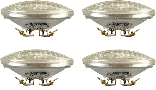 Vstar PAR36 Bombilla LED 6W 12V, 600-700LM, lámpara blanca cálida, equivalente a halógeno de 35W, paquete de 4