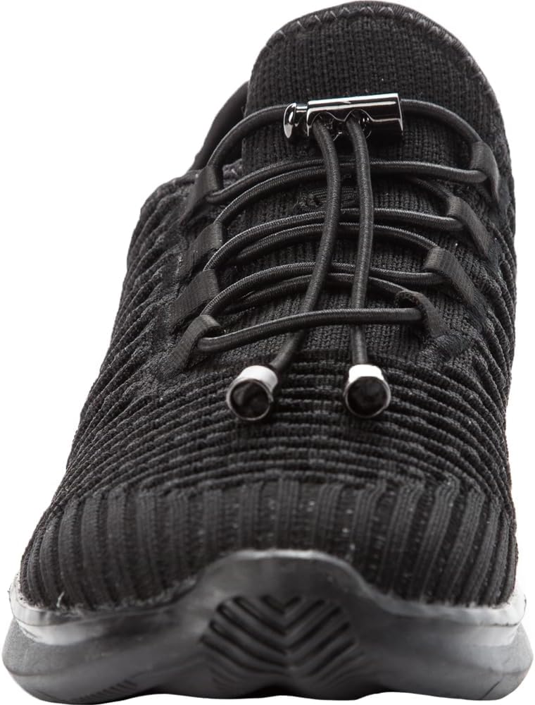 Propét Women's TravelBound Sneaker, Black , 7 medium US