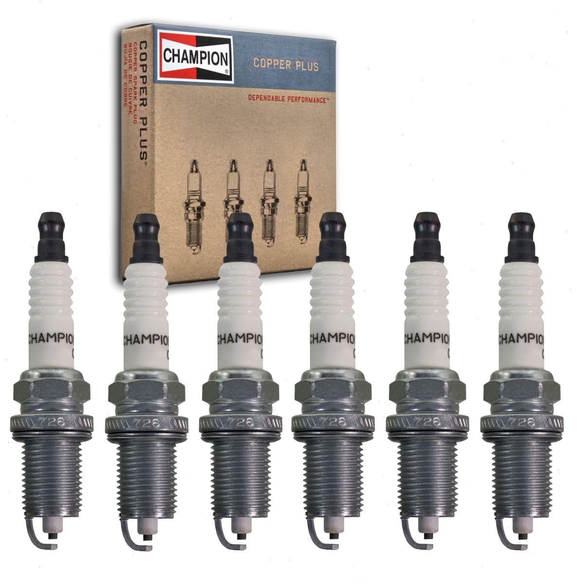 Amazon.com: 6 pc Champion Copper Plus Spark Plugs compatible with