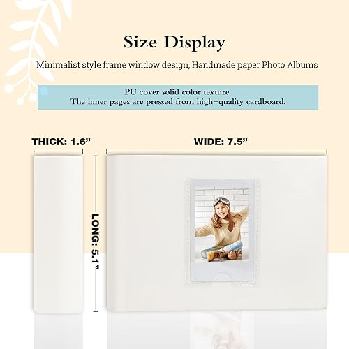 Miniatura 5 de Álbum de fotos hecho a mano con espacio de escritura para cámara Fujifilm Instax Mini, álbum de fotos de 2 x 3 pulgadas, álbum de fotos Polaroid