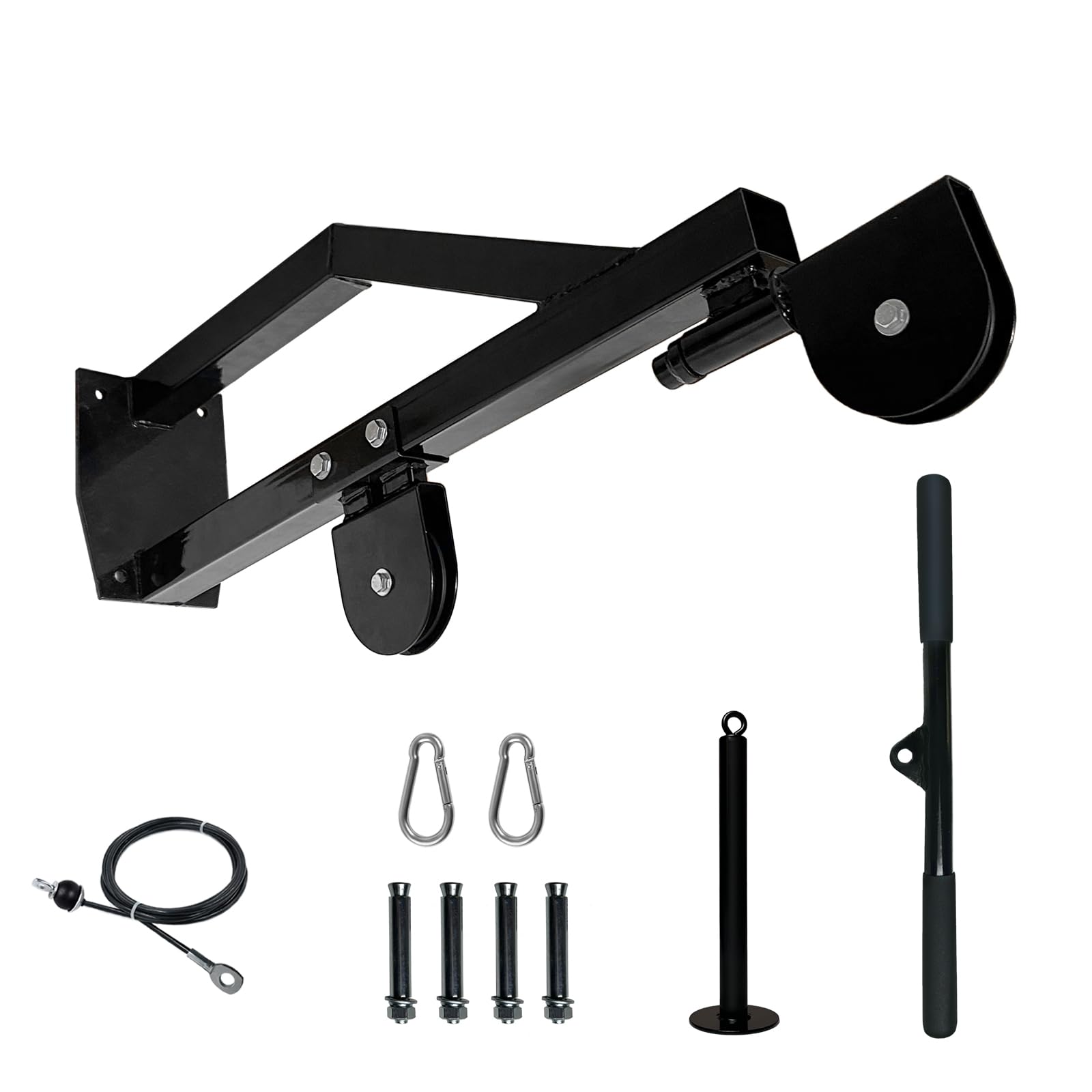 KORIKAHM 36.9Inch Oversized Wall Mounted Pulley System Gym, LAT Pull Down Cable Attachments, Weight Cable Machine Gym Pulley System for Home Gym Fitness