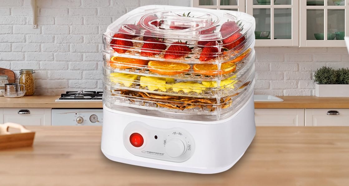 Esperanza EKD004 Food Déhydrator Transparent White 250 W