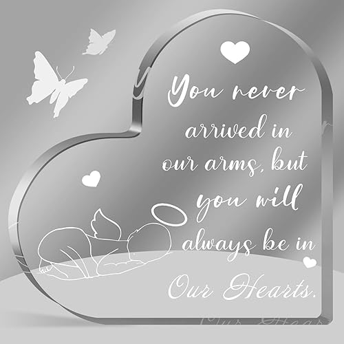 Miniatura 7 de Regalos de aborto espontáneo para madres, regalo de recuerdo, regalos de condolencias, huella de bebé, letrero decorativo de acrílico de ángel