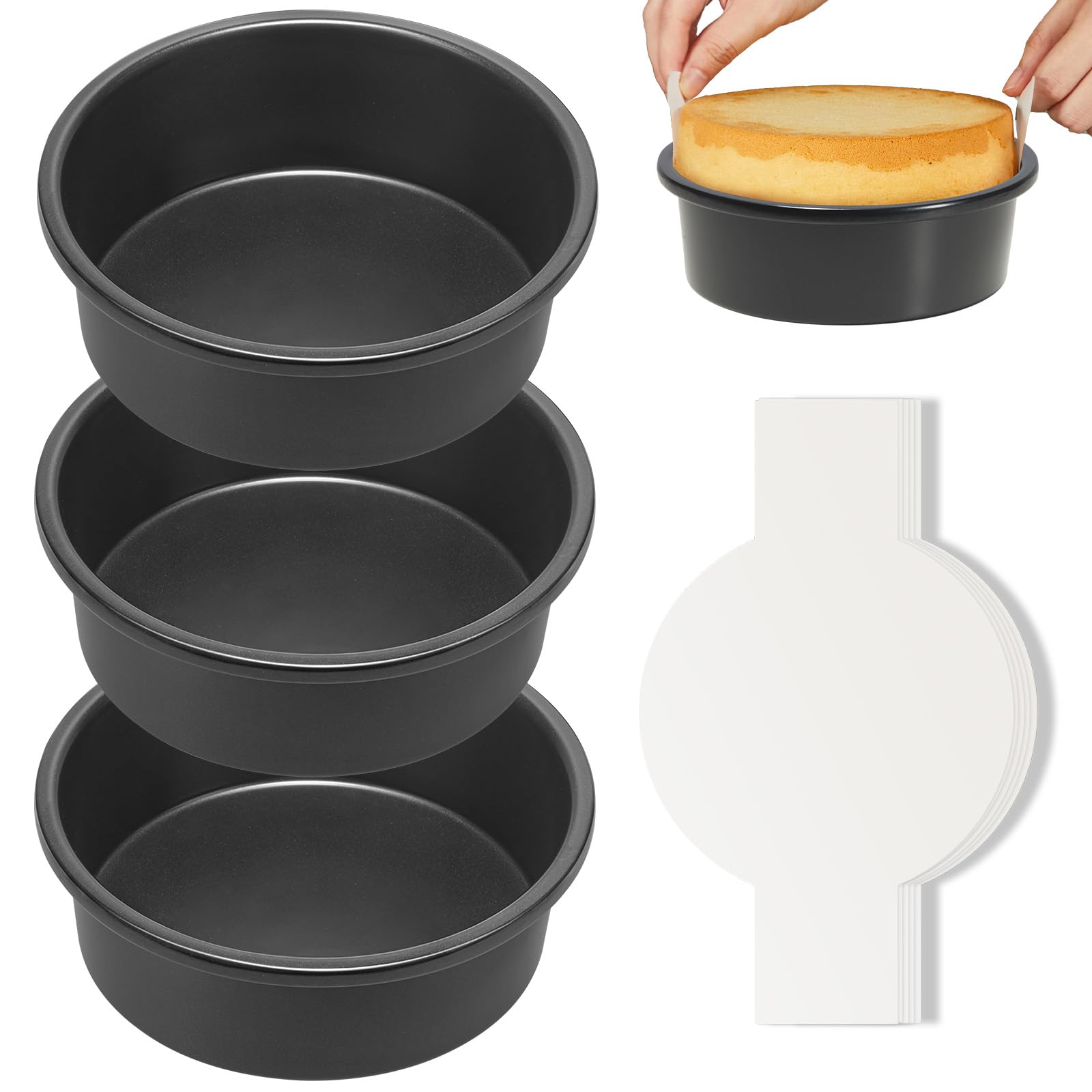 HONGBAKE 6 Inch Cake Pan Set