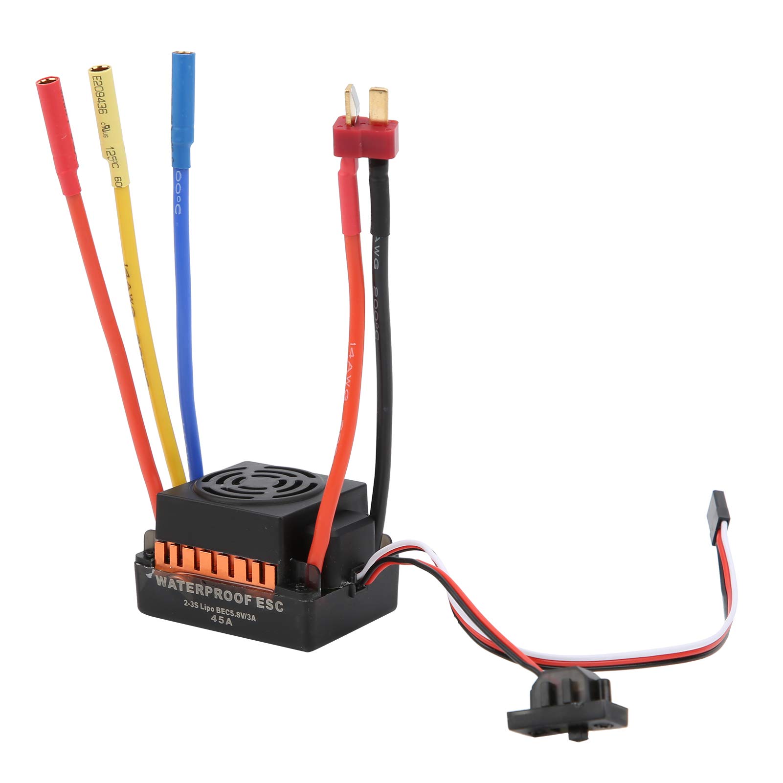 FUZHUI RC ESC 45A Electronic Speed Controller for 1/10 RC Car Model with Enhanced Throttle Response and Multiple Protection Functions