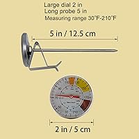 Vista 2 de Termómetro de espuma de leche para café y chocolate, termómetro de acero inoxidable de espuma de leche espumosa de capuchino para jarras de vapor