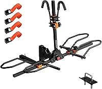 Unlocktheoutdoors Platform 2 Ebike Hitch Rack - 180lbs 2-Bike Carrier for SUV RV Trucks, 2-Inch Receiver, Tilt & Fold