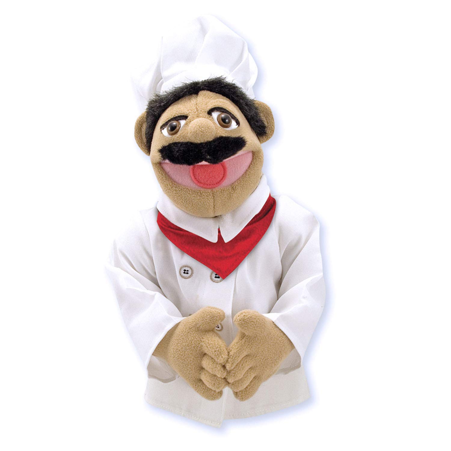Melissa & Doug Chef Puppet with Detachable Wooden Rod (Puppets & Puppet Theaters, Animated Gestures, Inspires Creativity, 38.1 cm H x 12.7 cm W x 16.51 cm L)