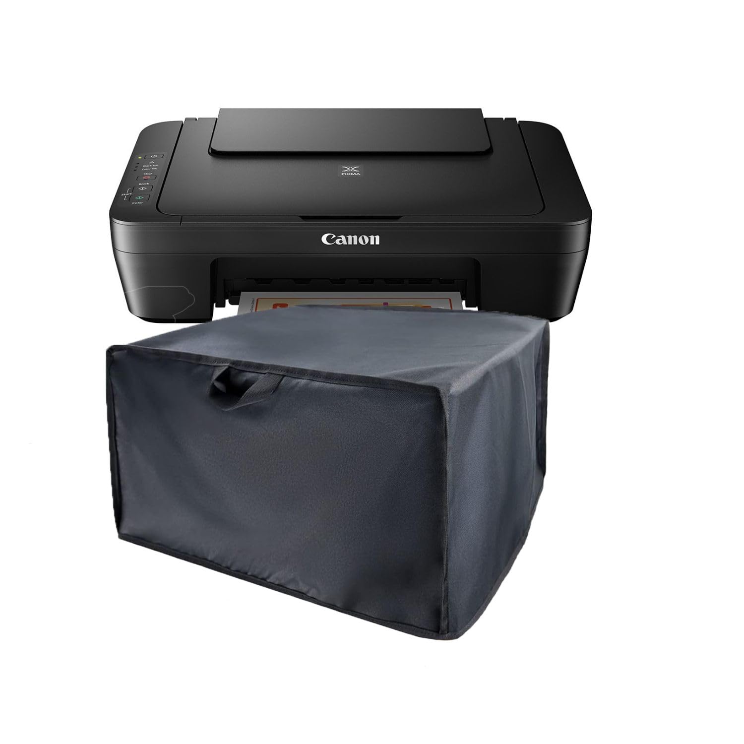 Printer Dust Cover Compatible for Canon MG2570S Multi-Function Inkjet Colour Printer,Premium Nylon, Water-Resistant, Durable, Anti-Static Protection for Home & Office Printers (Dorca)- Black-image-38