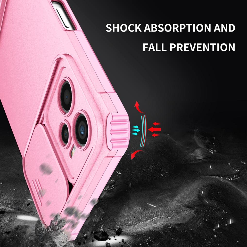 Cover Per Realme C35 / Narzo 50A Prime – Custodia Con Sportello Scorrevole Per Fotocamera, Anello Rotante 360° E Slot Porta Carte (Blu) - 2