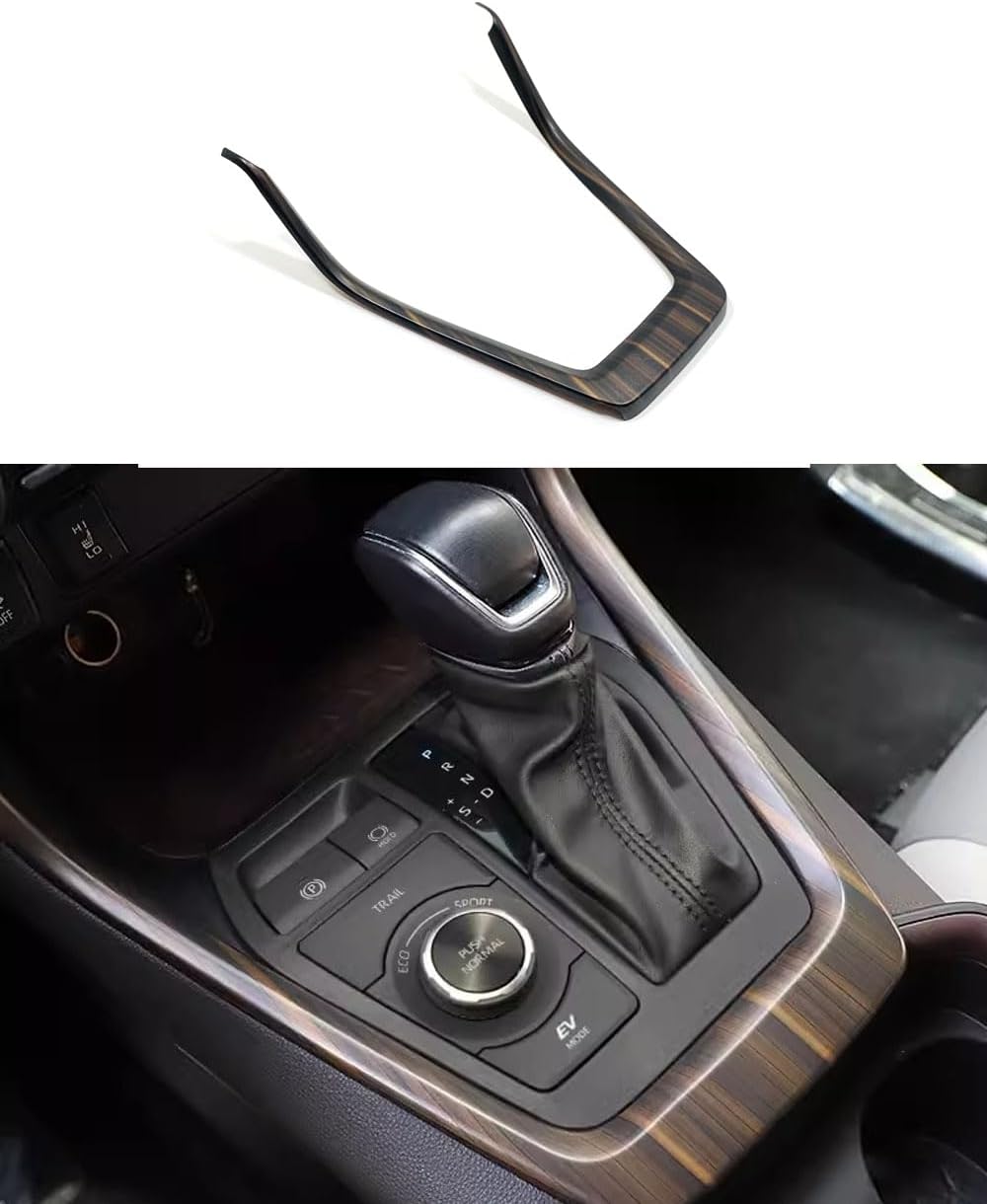 Car Accessories Fit for Toyota RAV4 2019-2025 ABS Inner Center Console Gear Control Panel Side Cover Trim 1PC （Red）