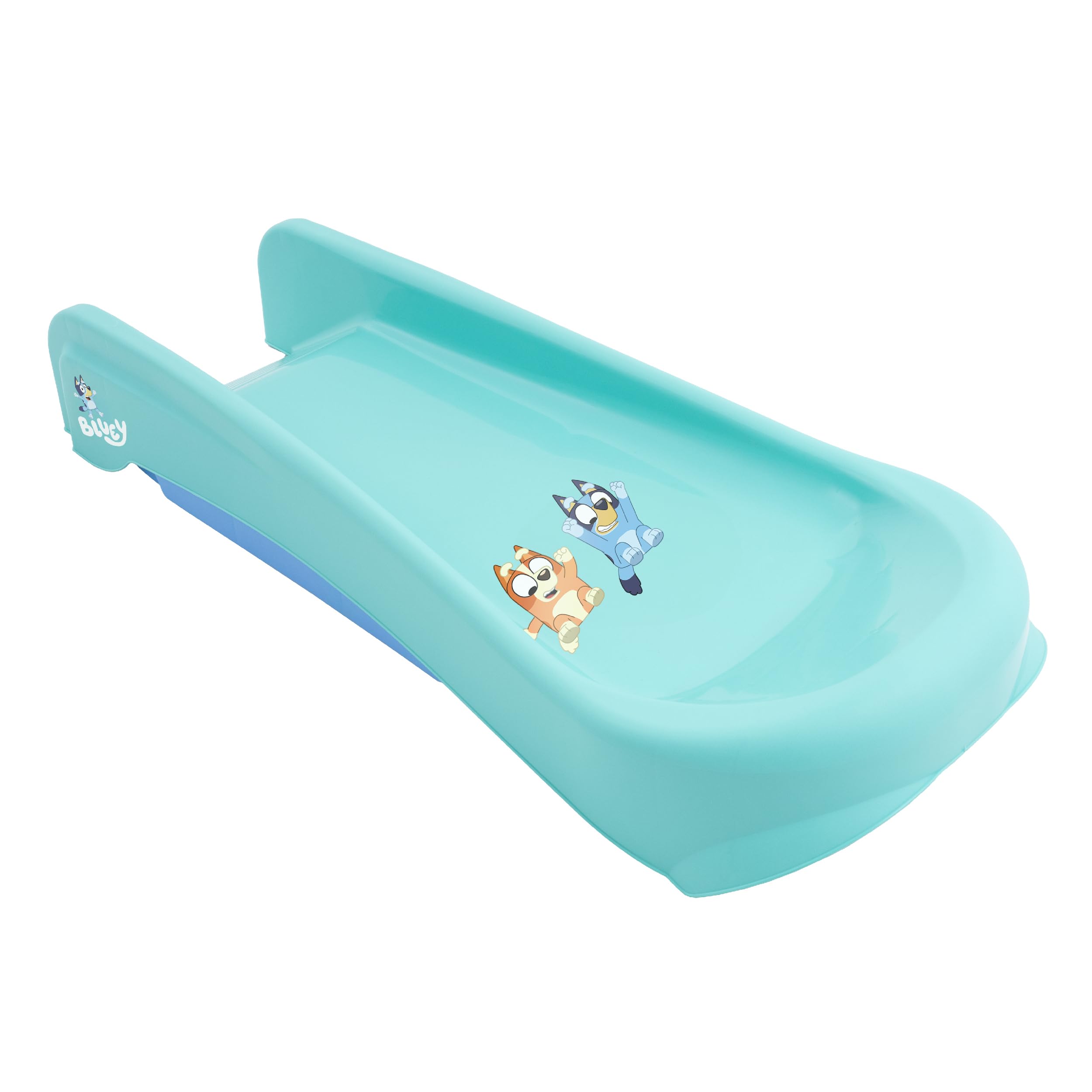Bluey Scivolo pieghevole per interni ed esterni con scala, design facile da piegare, in plastica resistente, per bambini dai 18 mesi in su, attrezzatura da gioco leggera da giardino