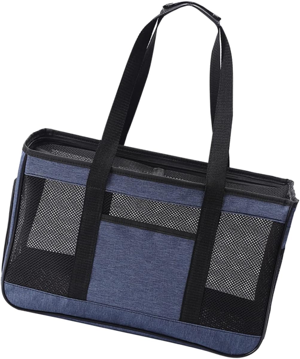 Milisten Breathable Summer PET Carrier Bag for Cats and Dogs Portable Mesh Travel Backpack Handle Collapsible Dog and Cat Carrier for Outdoor Use
