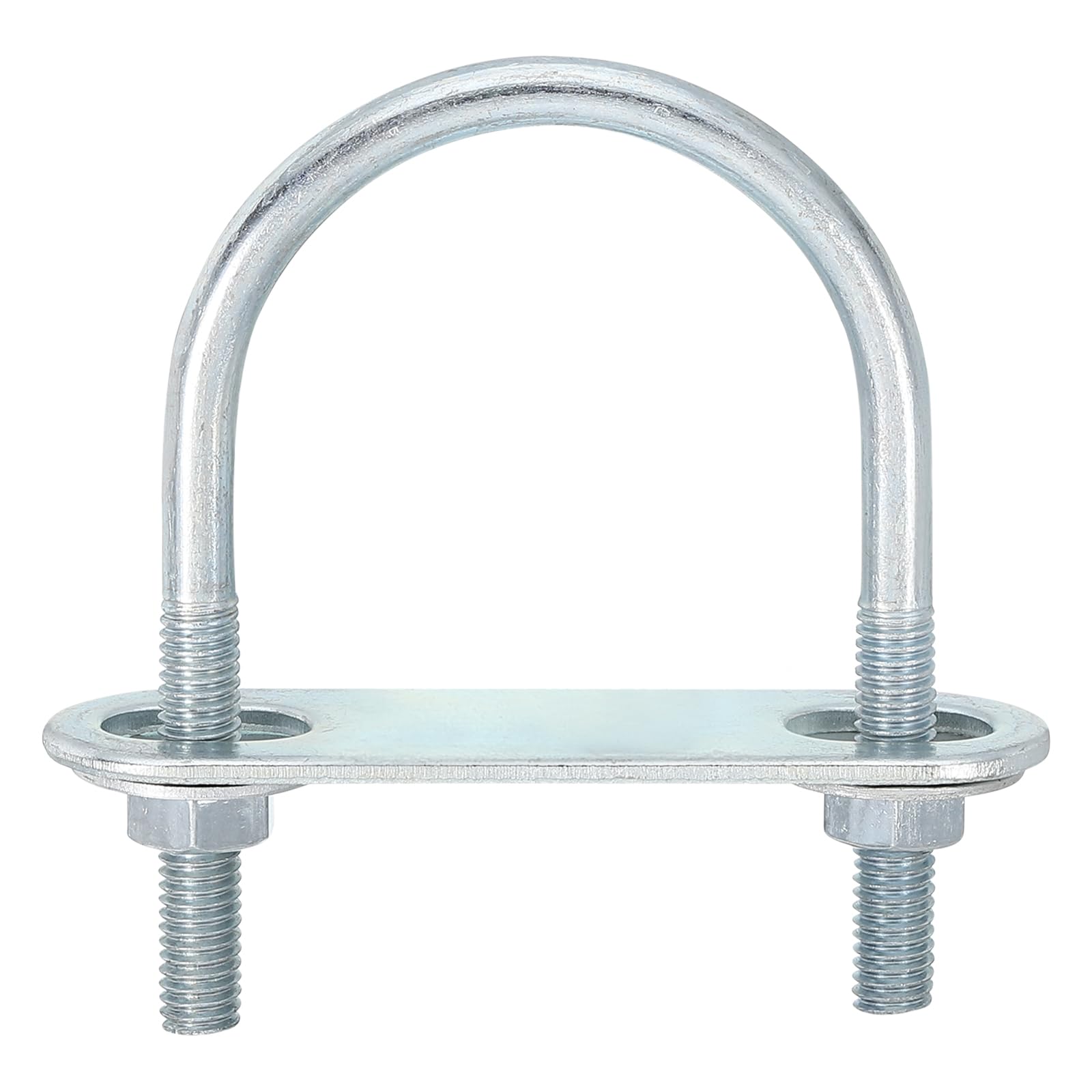 uxcell Round U-Bolts, 2 Set 42mm Inner Width 70mm Length M6 Zinc-Plated Carbon Steel U Clamp Bolt with Nuts and Plates, for Boat Trailer